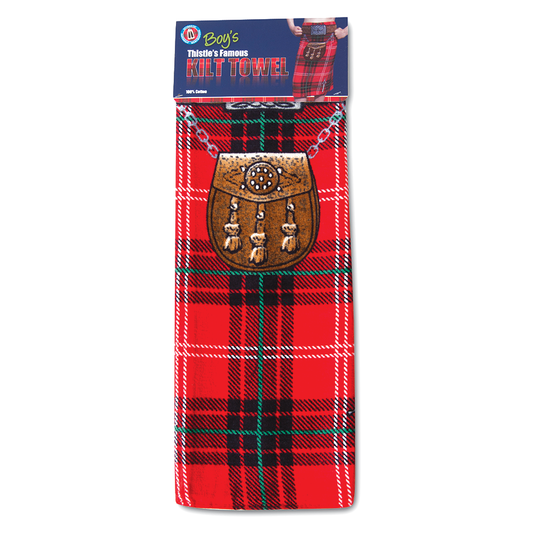 Kids Red Kilt Towel